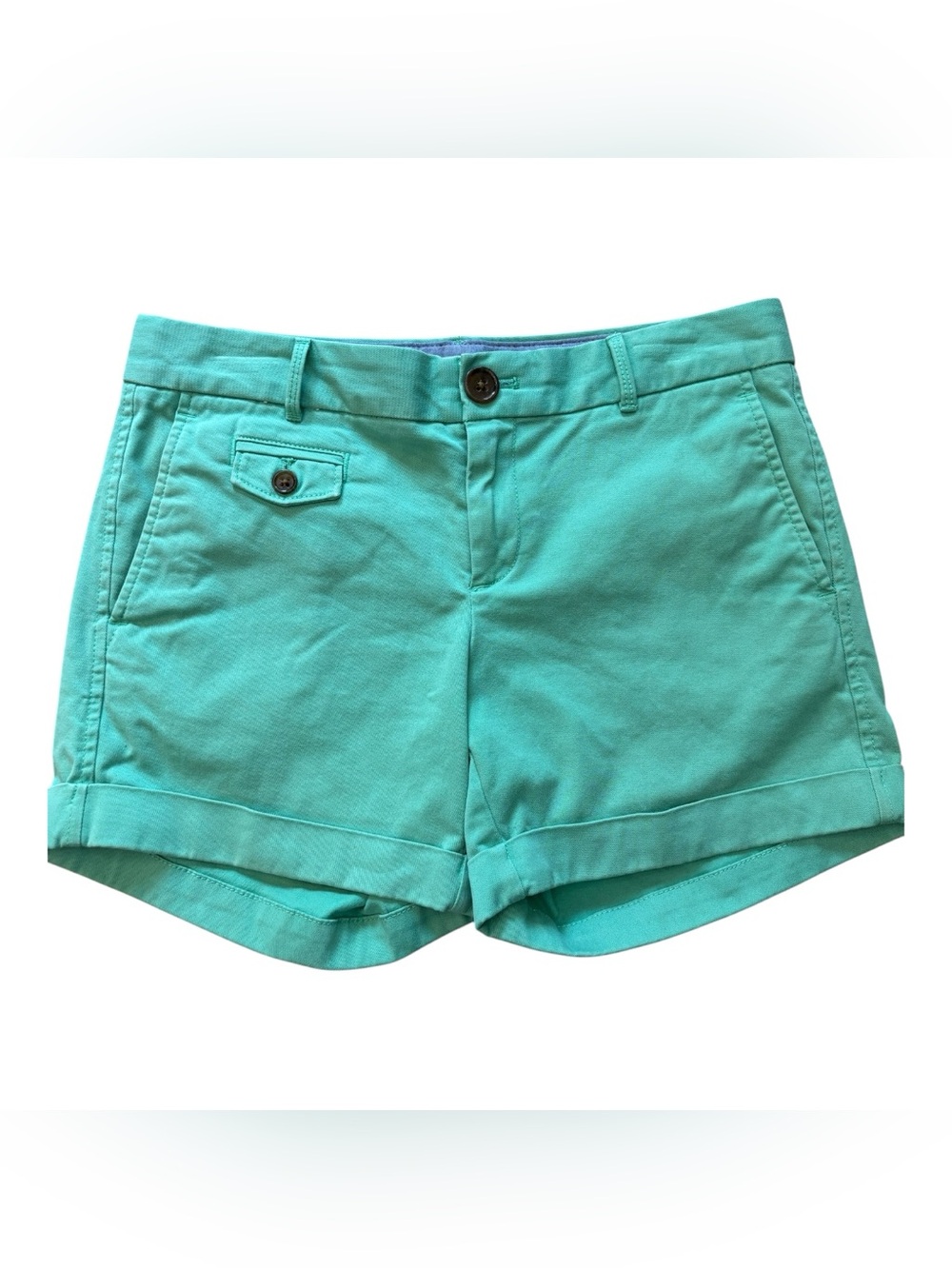 Banana Republic City Chino Shorts Mint Sea Foam Green 0 Low Rise Y2K